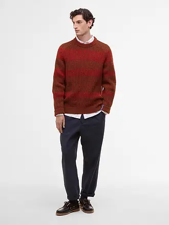 BARBOUR | Paul Smith loves Barbour Pullover Saddle Rundhalsausschnitt | rot